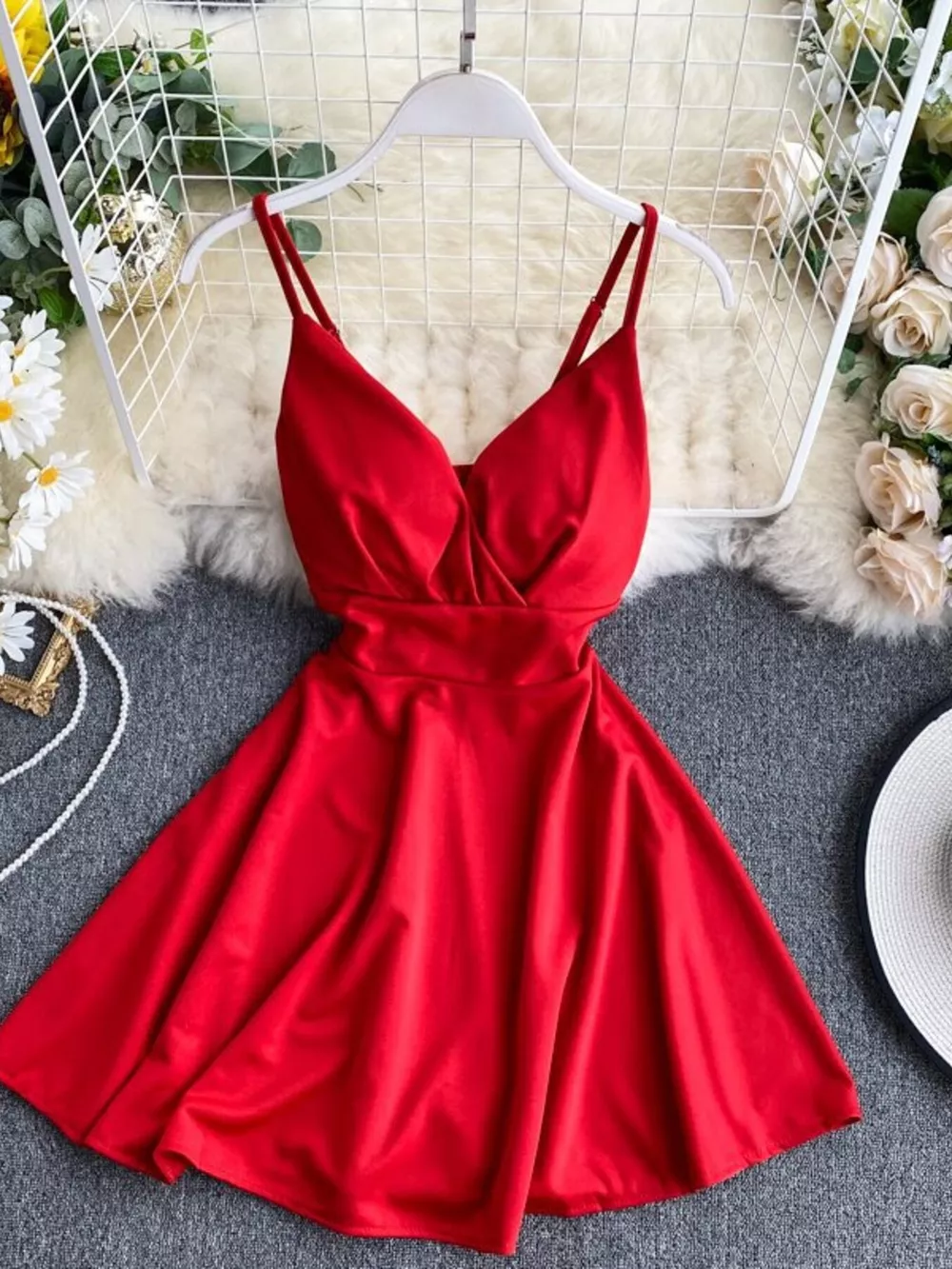 Surplice Spaghetti Strap Mini Dress, image 2