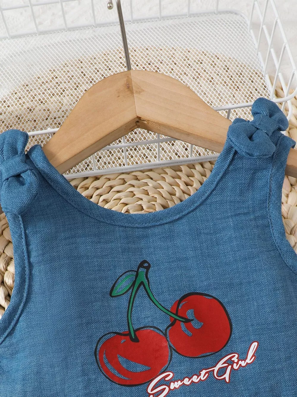 Children's Cherry Peplum Tank and Shorts Set, image 3