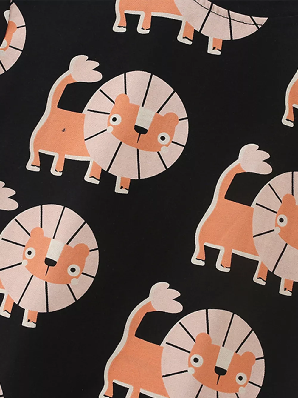 Children's Lion Print Crew Neck Tee and Shorts Set, image 4