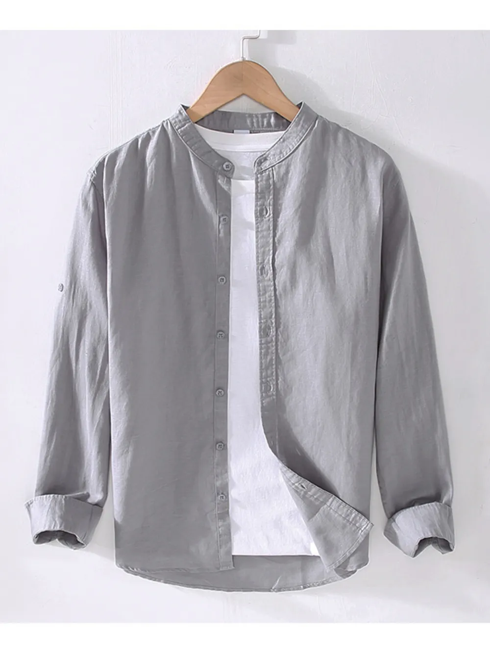 Men's Full Size Button Up Long Sleeve Shirt Plus Size, image 4