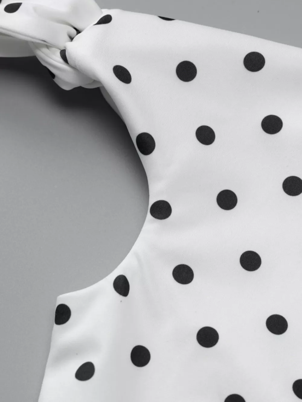 Polka Dot Sleeveless Mini Dress with Bow Accents, image 12