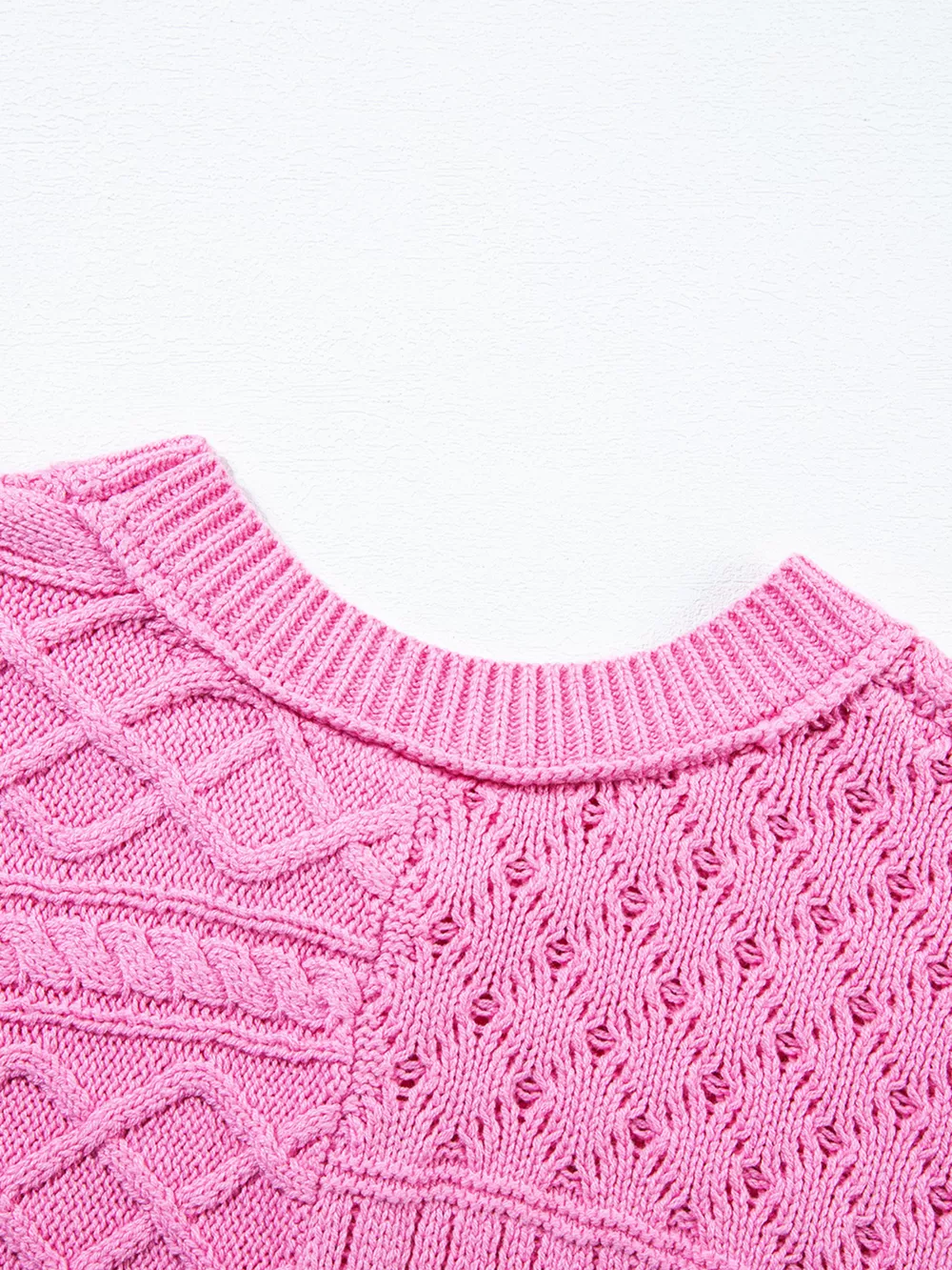 Cable Knit Dolman Sweater Vest, image 8