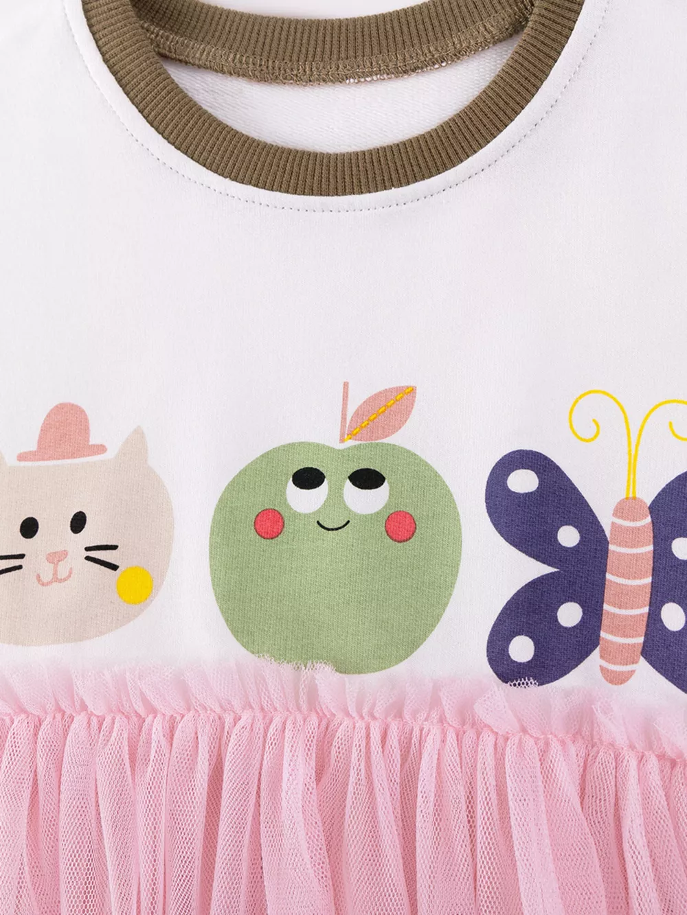 Children's Cartoon Short Sleeve Tulle Dress, image 2