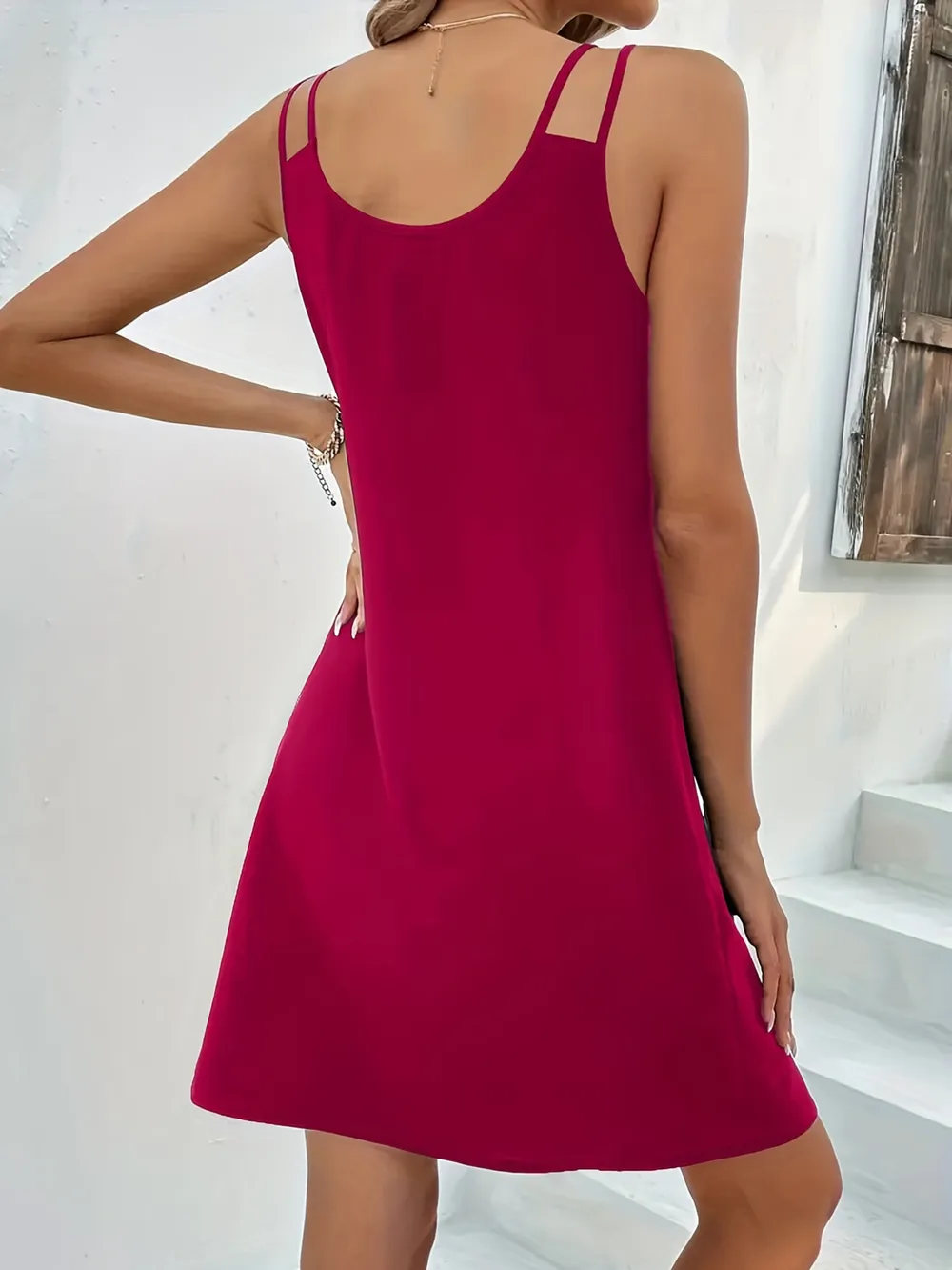 Sleeveless V-Neck Summer Tank Dress, image 16