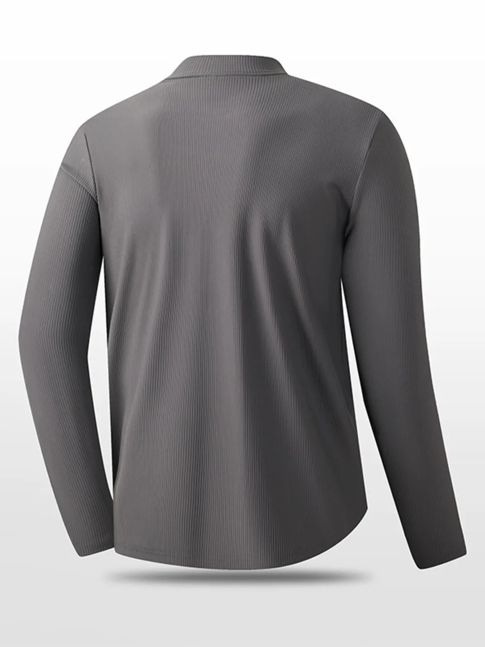 Men's Plus Size Mock Neck Long Sleeve Active T-Shirt, image 4