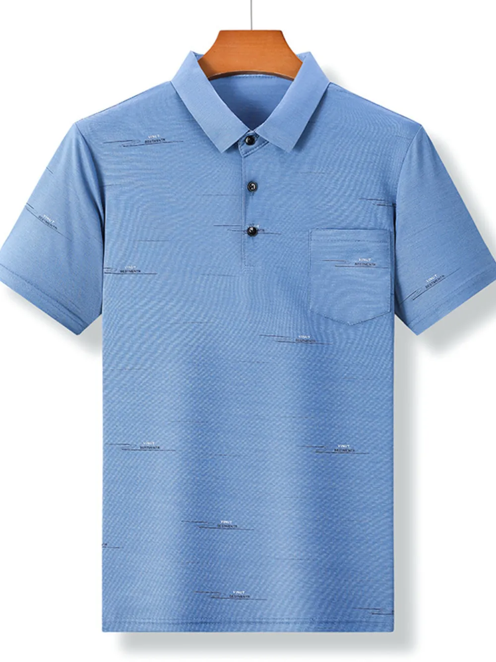 Men's Plus Size Embroidered Detail Short Sleeve Polo, image 8