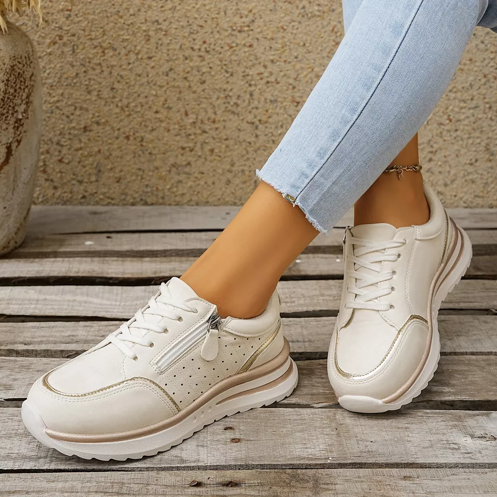 Round Toe Lace Up Sneakers, image 7