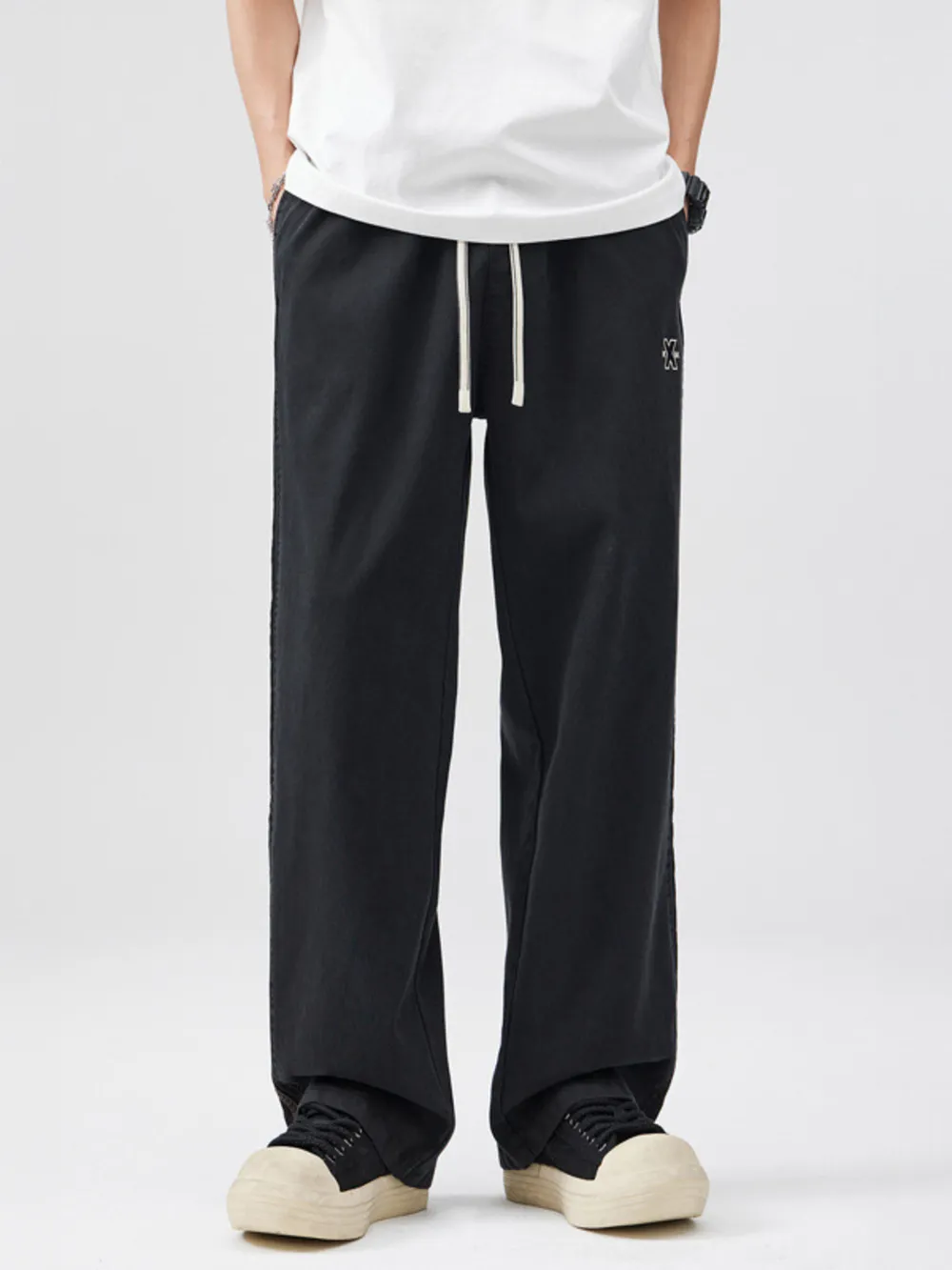 Men's Full Size Drawstring Wide Leg Pants Plus Size