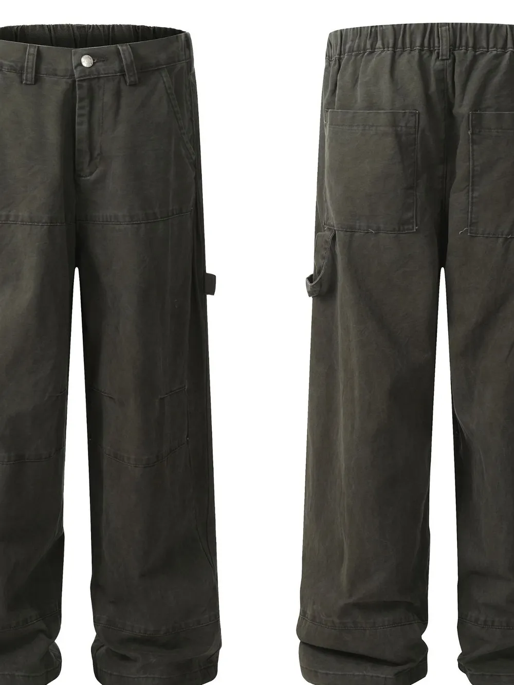 Men's Baggy Cargo Jeans with Multi-Pocket, image 4