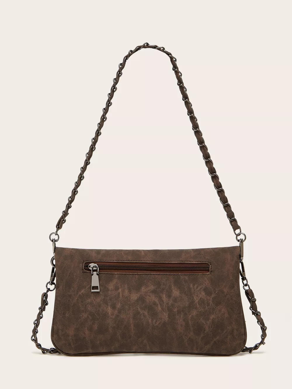 PU Leather Chain Strap Shoulder Bag, image 4