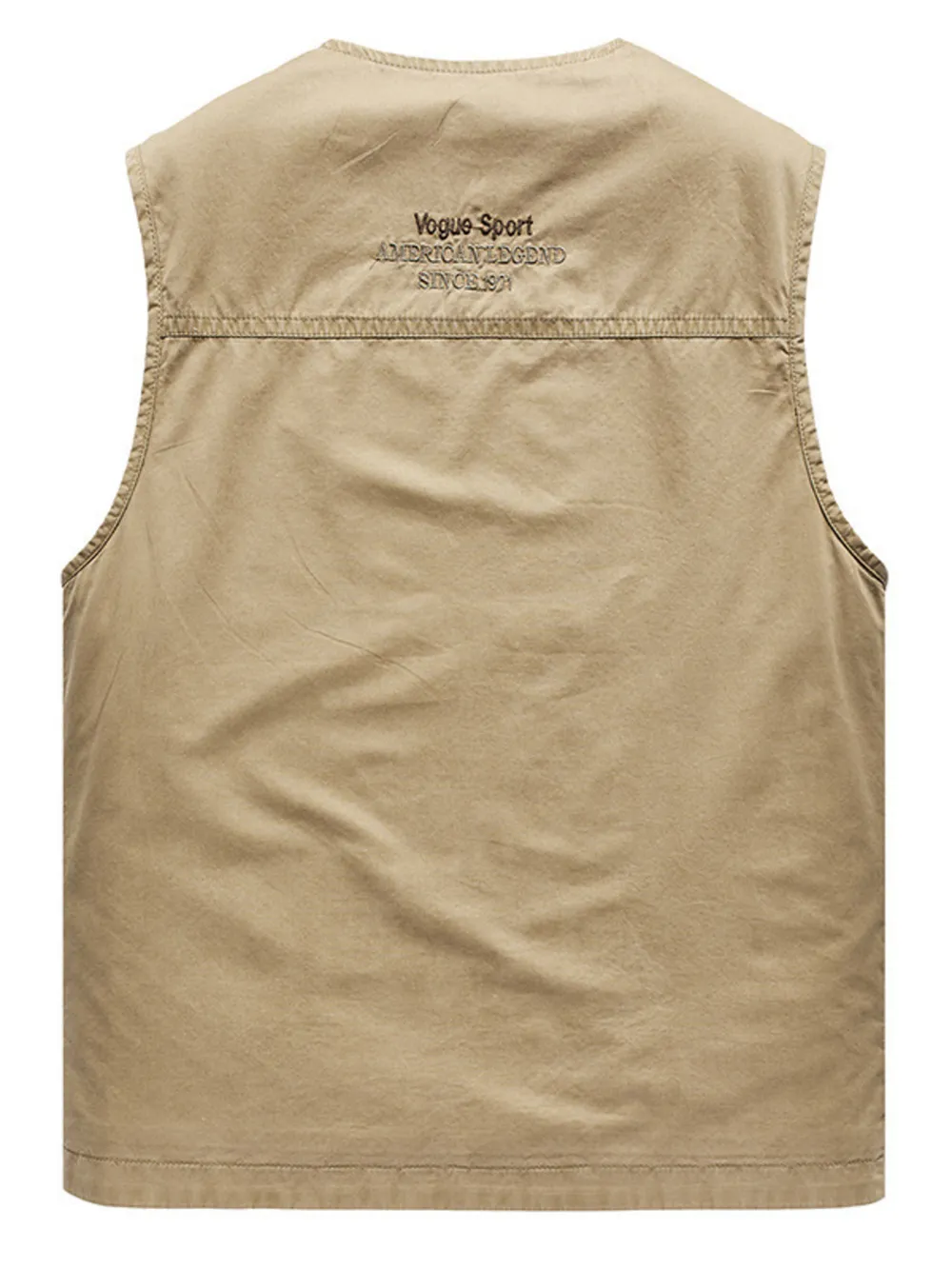 Men's Plus Size Casual Multi-Pocket Outdoor Vest, image 7