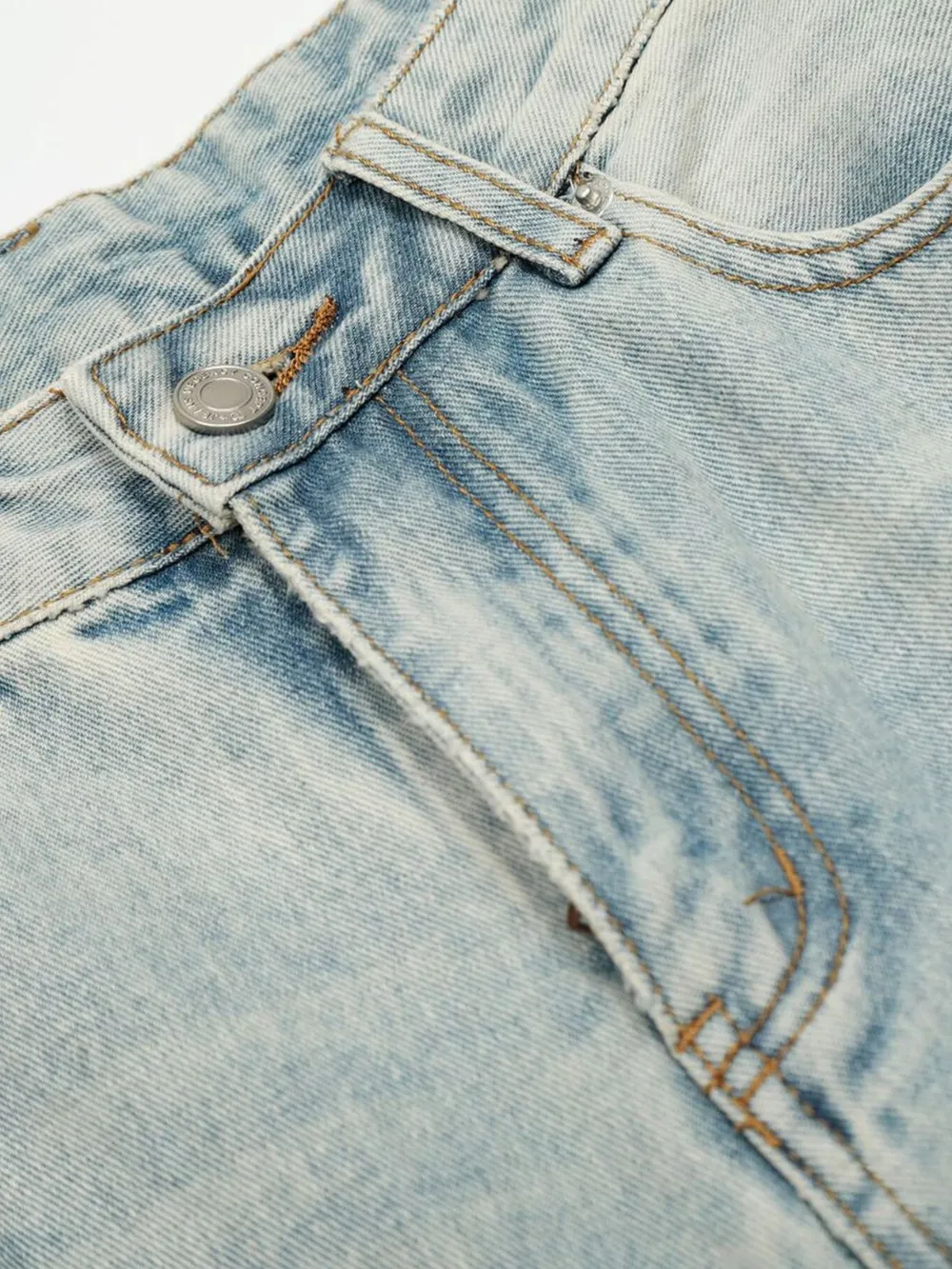Men's Wash Wide Leg Denim Shorts, image 5