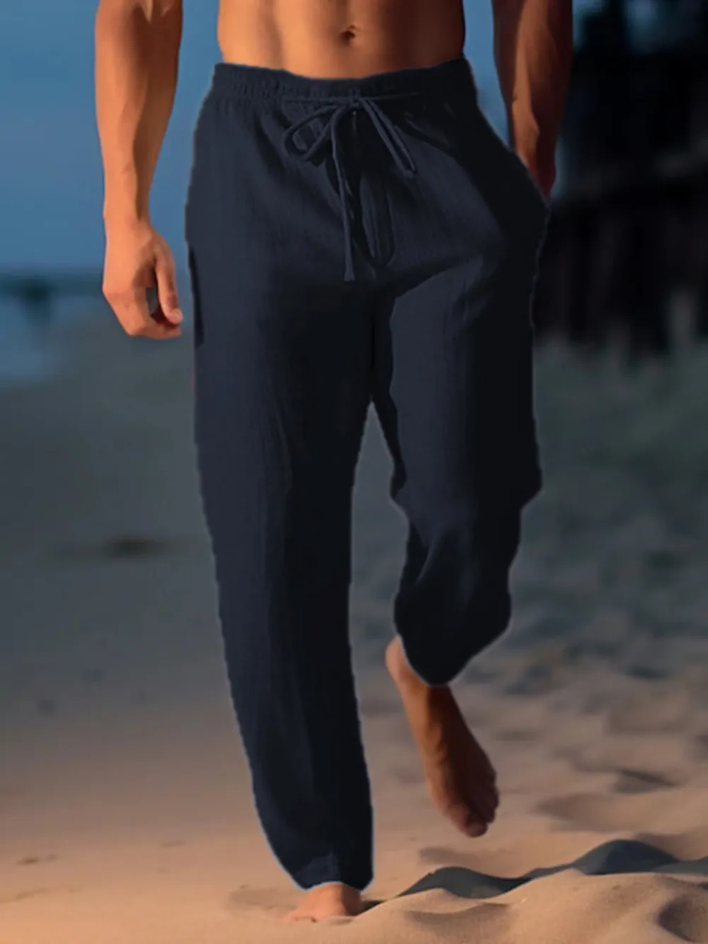 Men's Full Size Drawstring Wide Leg Pants Plus Size, image 4