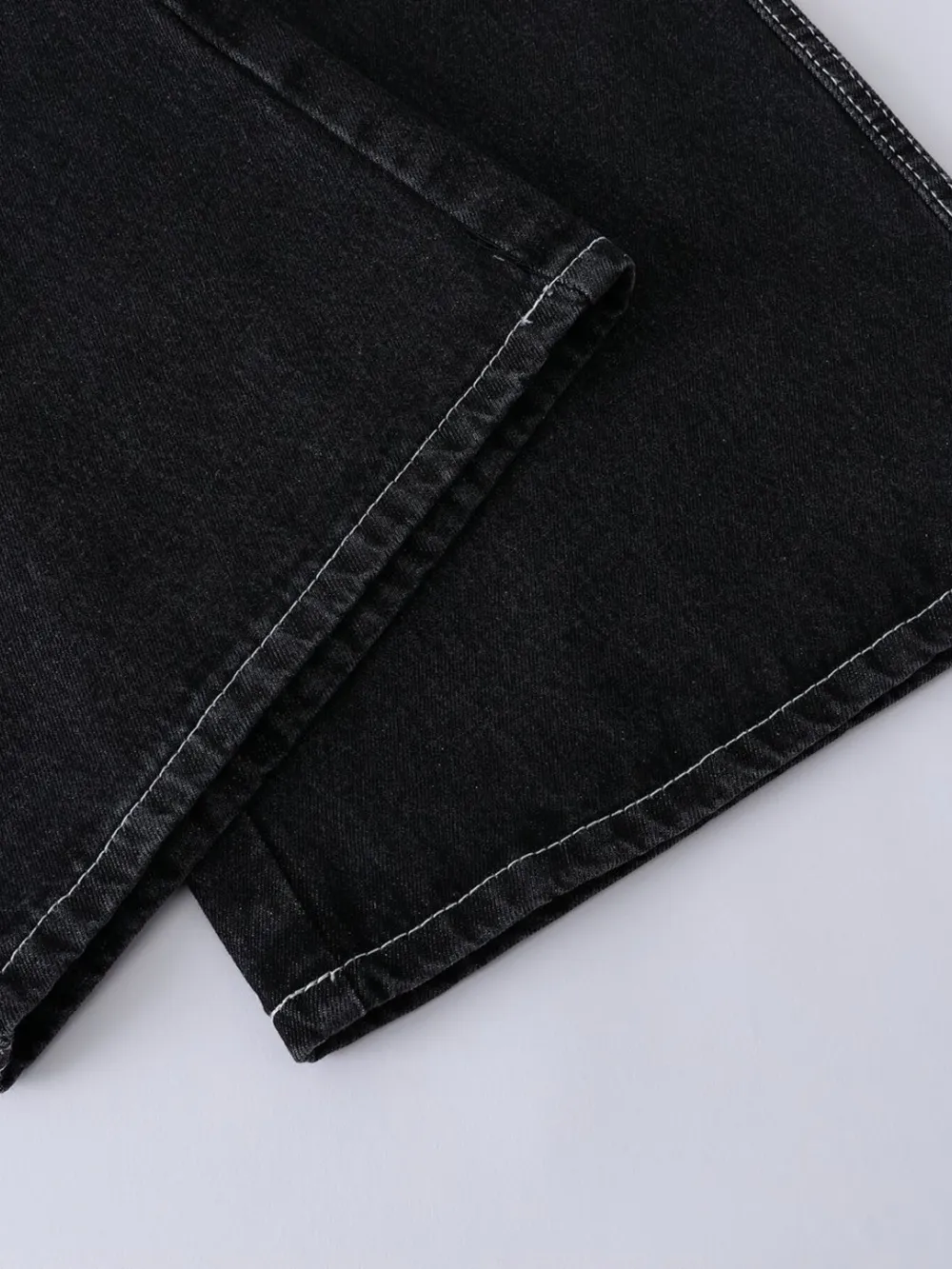 Men's Vintage Washed Wide Leg Denim Jeans, image 14