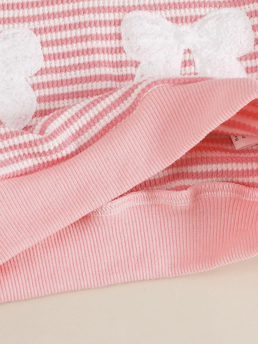 Children's Bow Striped Top and Pants Set, image 3