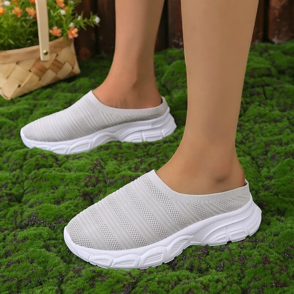 Breathable Mesh Round Toe Slip-Ons, image 3