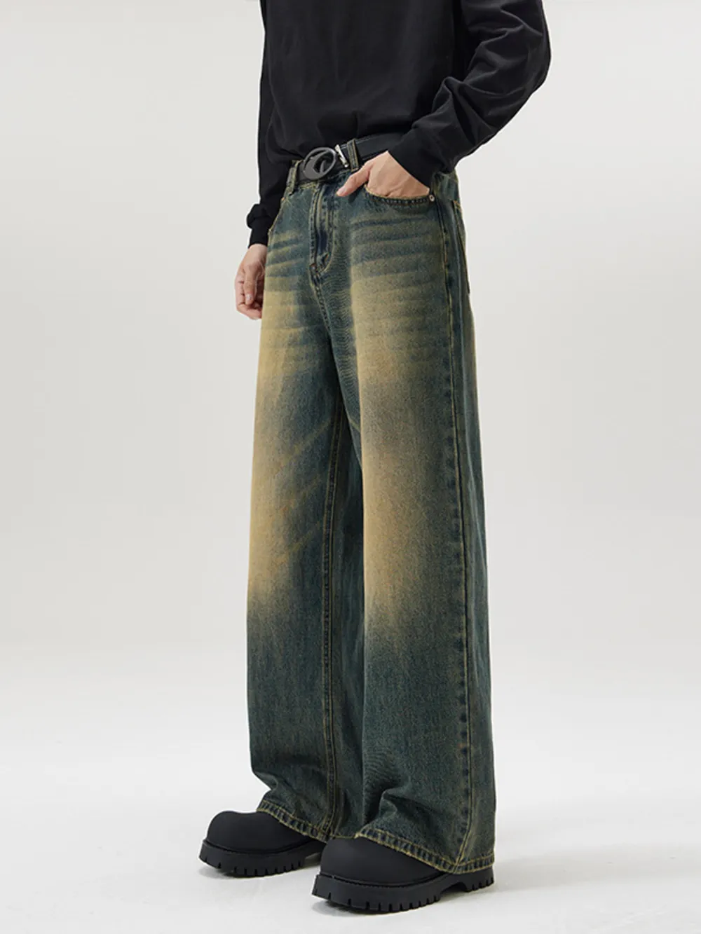 Men's Full Size Wide Leg Jeans Plus Size, image 5