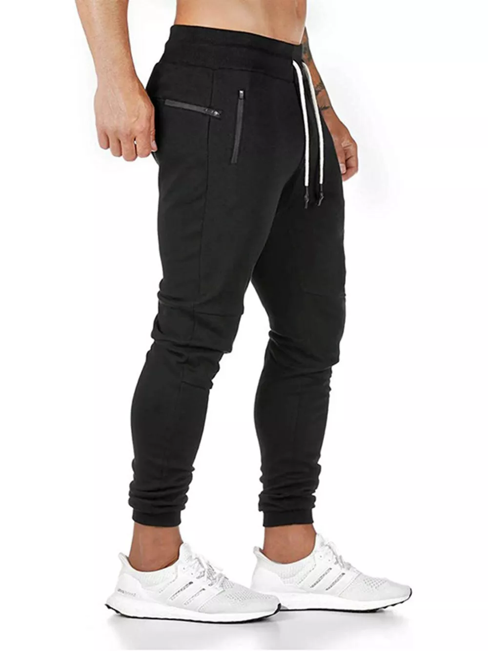 Men's Drawstring Slim Fit Joggers, image 4