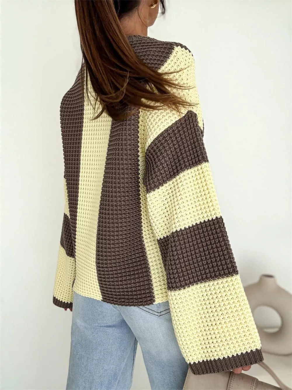 Color Block Long Sleeve Sweater, image 7