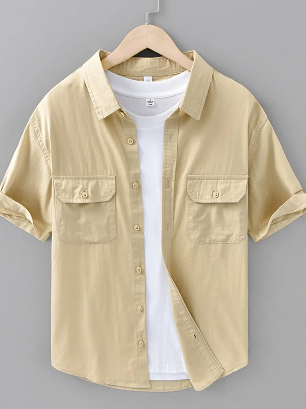 Men's Plus Size Button Up Short Sleeve Shirt, image 13