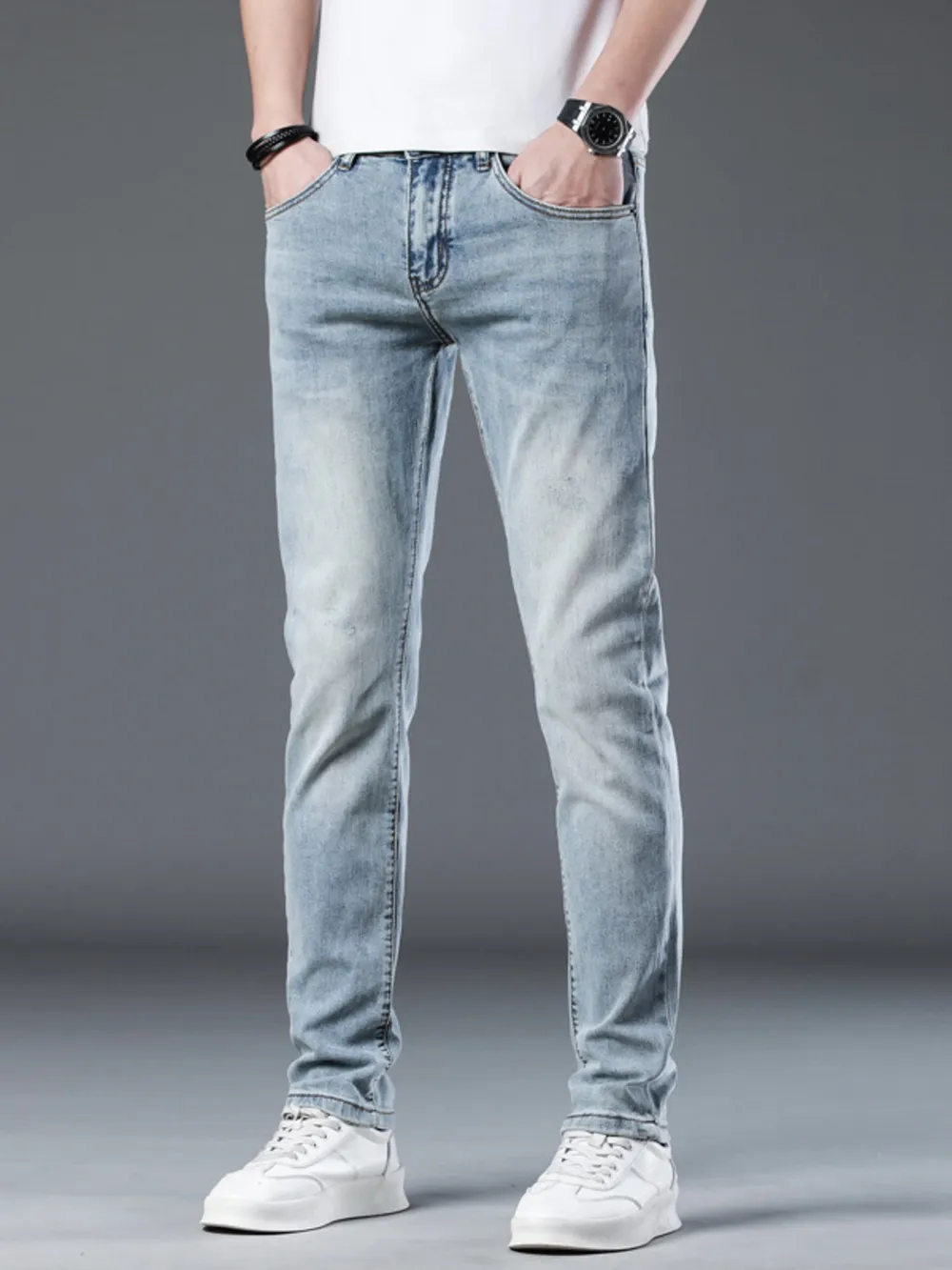 Men's Wash Slim Fit Jeans, image 4