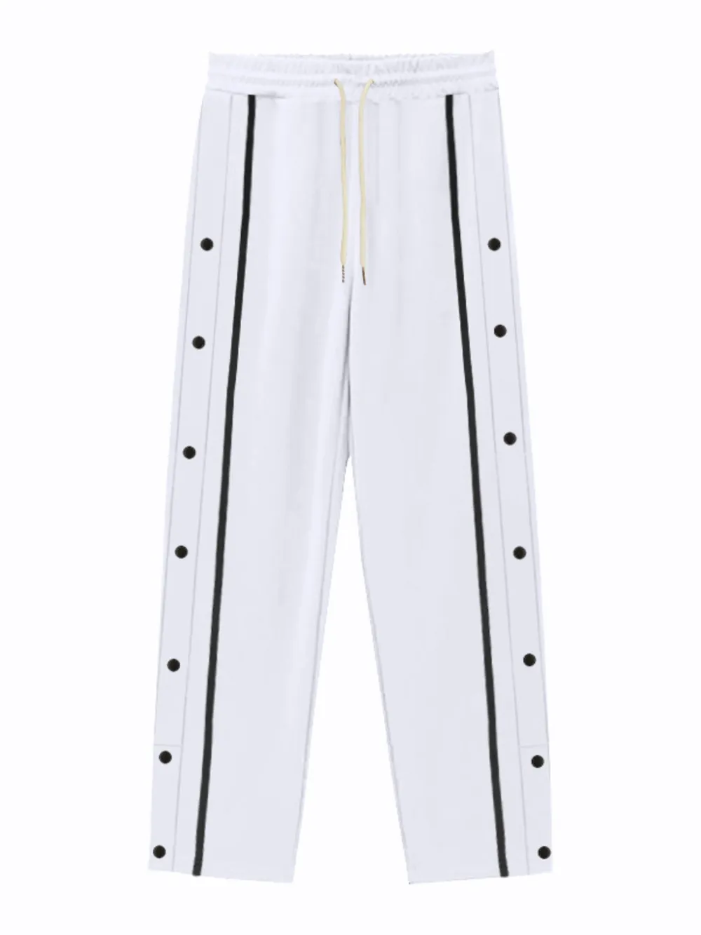 Men's Full Size Snap-Button Pants with Side Stripe Detail Plus Size, image 2