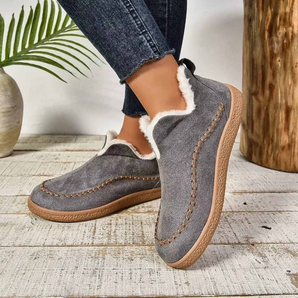 Round Toe Sherpa-Lined Slip-Ons, image 5