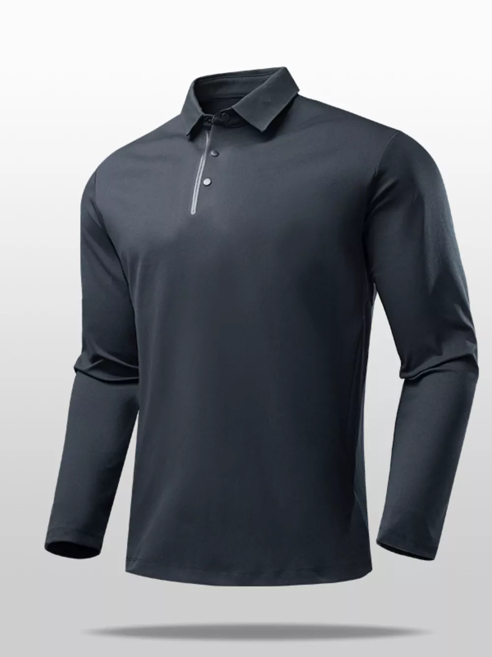 Men's Plus Size Classic Fit Long Sleeve Polo Shirt, image 2