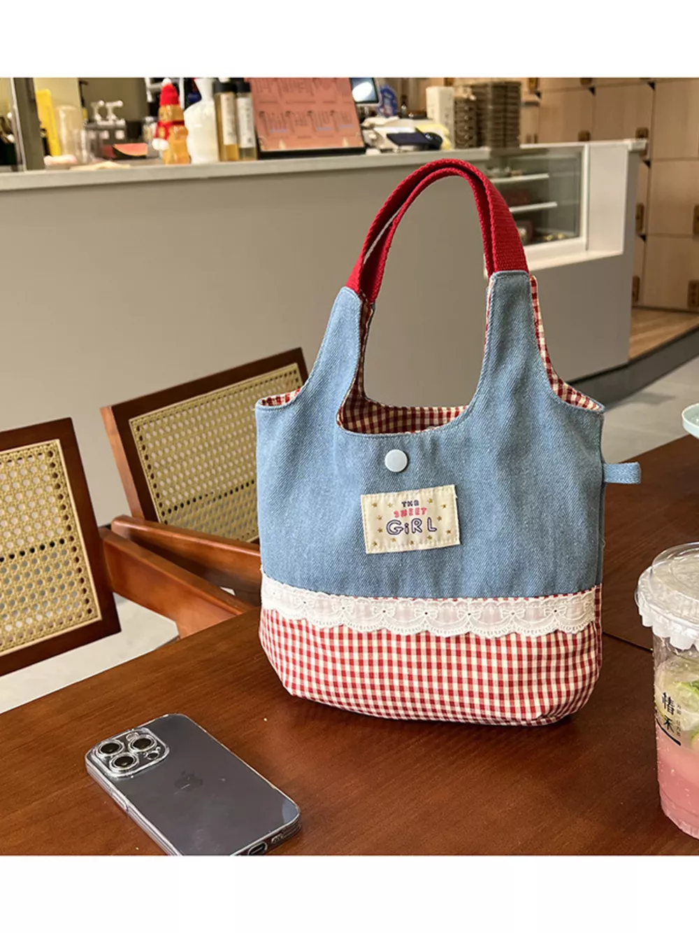 Printed Canvas Handbag, image 9