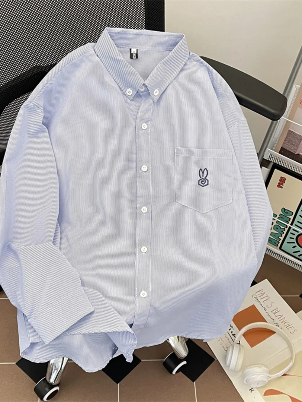 Men's Plus Size Button Up Long Sleeve Shirt, image 2
