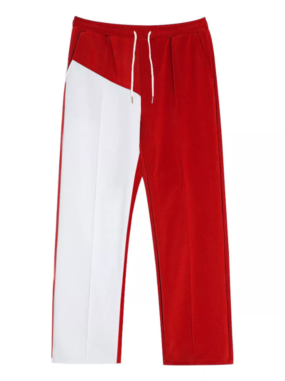Men's Full Size Color Block Drawstring Casual Pants Plus Size, image 6
