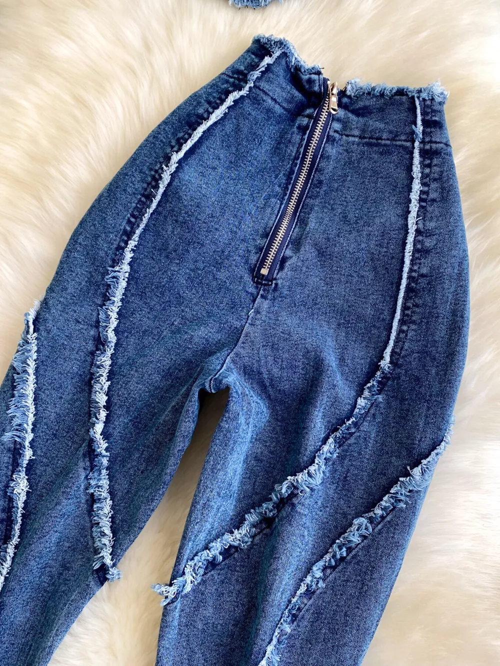 Raw Hem Denim Cami and Flare Jeans Set, image 10