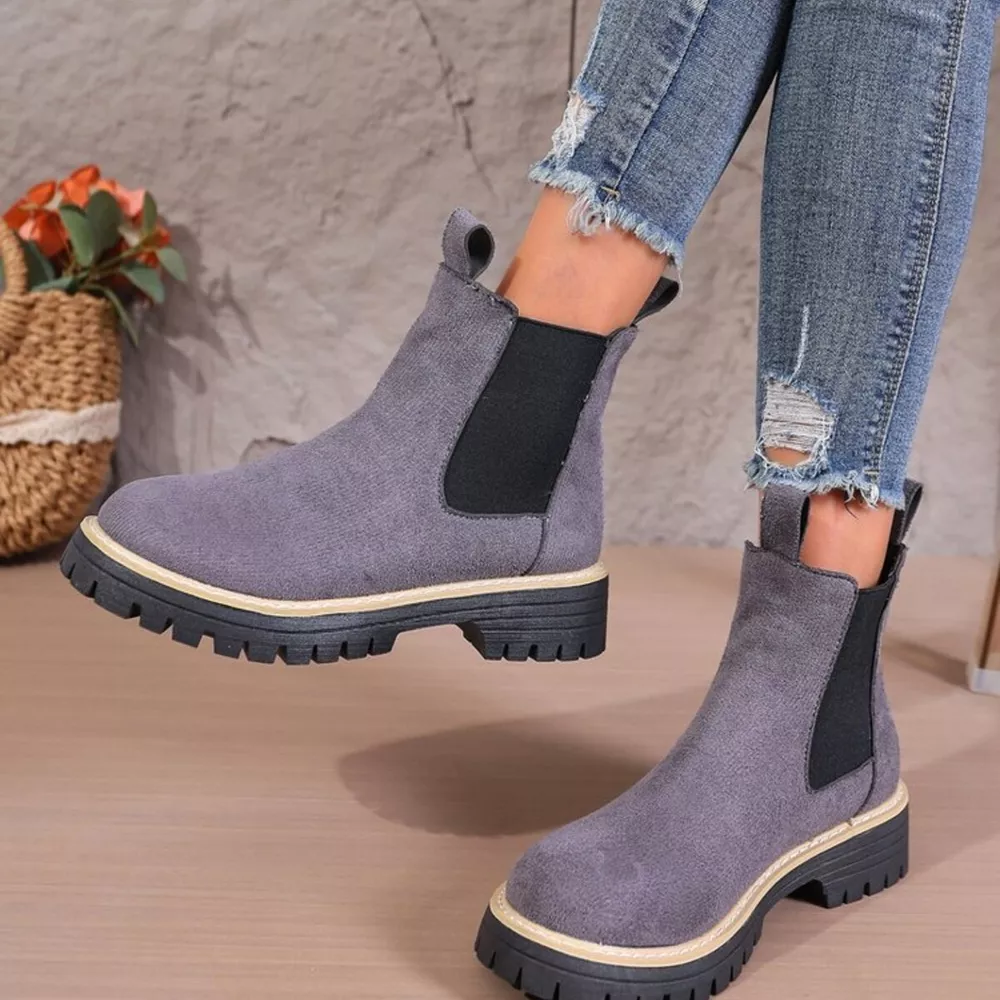Round Toe Platform Boots, image 14