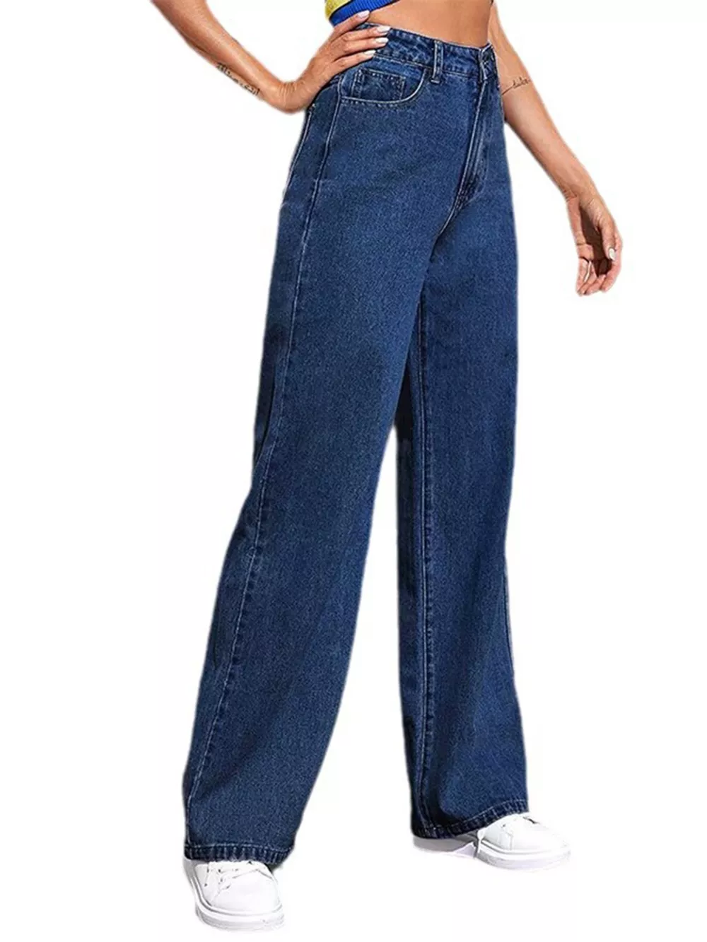 Full Size High-Waisted Wide-Leg Jeans Plus Size, image 4