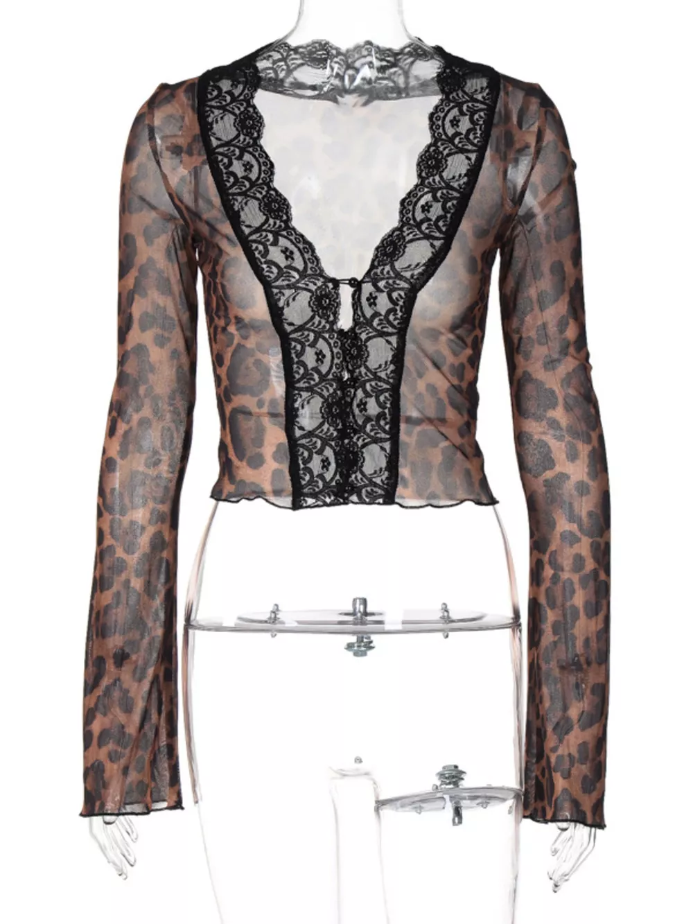 Lace Detail Long Sleeve Top, image 19