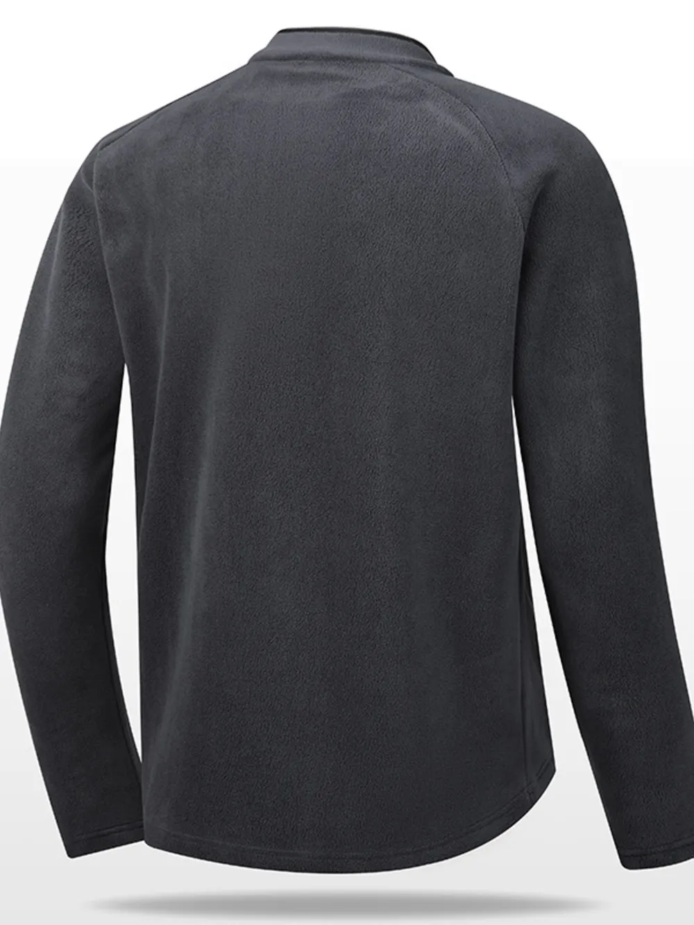 Men's Plus Size Quarter Zip Long Sleeve Sweatshirt, image 5