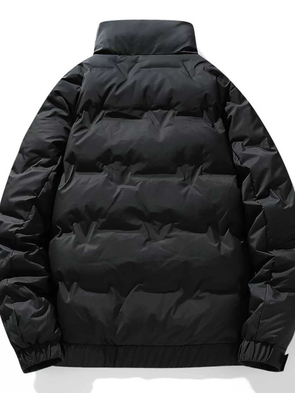 Men's Plus Size Stand Collar Puffer Jacket, image 4