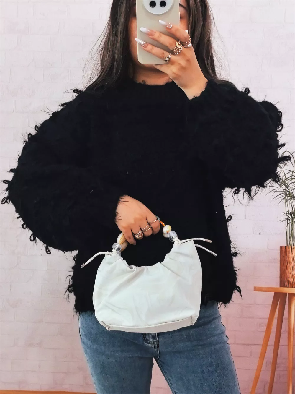 Chunky Round Neck Long Sleeve Sweater, image 11