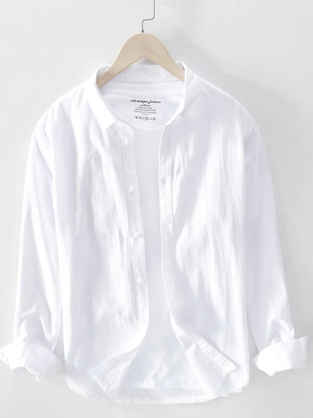 Men's Plus Size Long Sleeve Button-Up Shirt, image 2