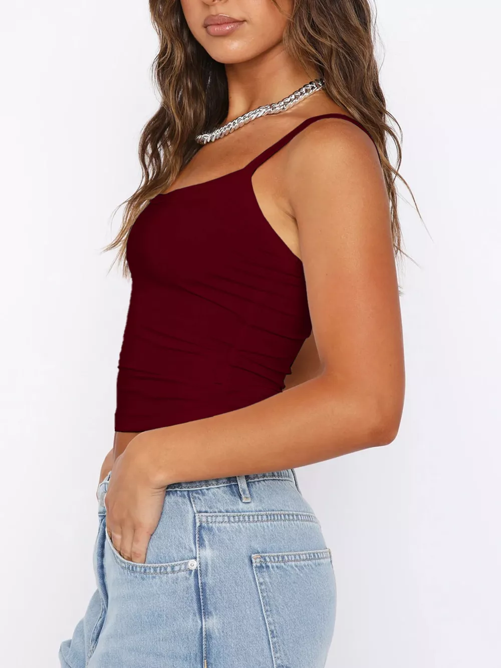 Scoop Neck Solid Color Cami, image 10