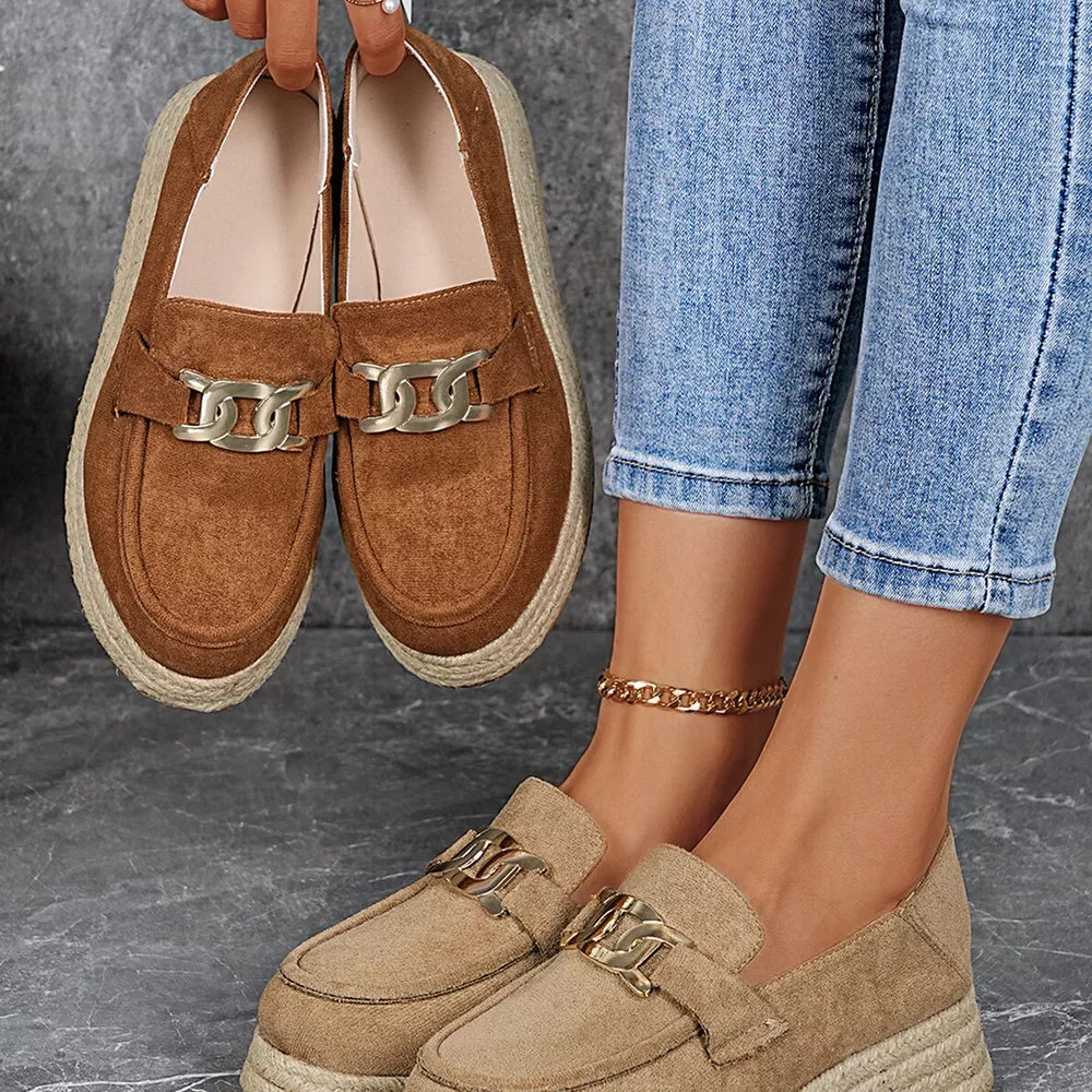 Round Toe Platform Loafers, image 2