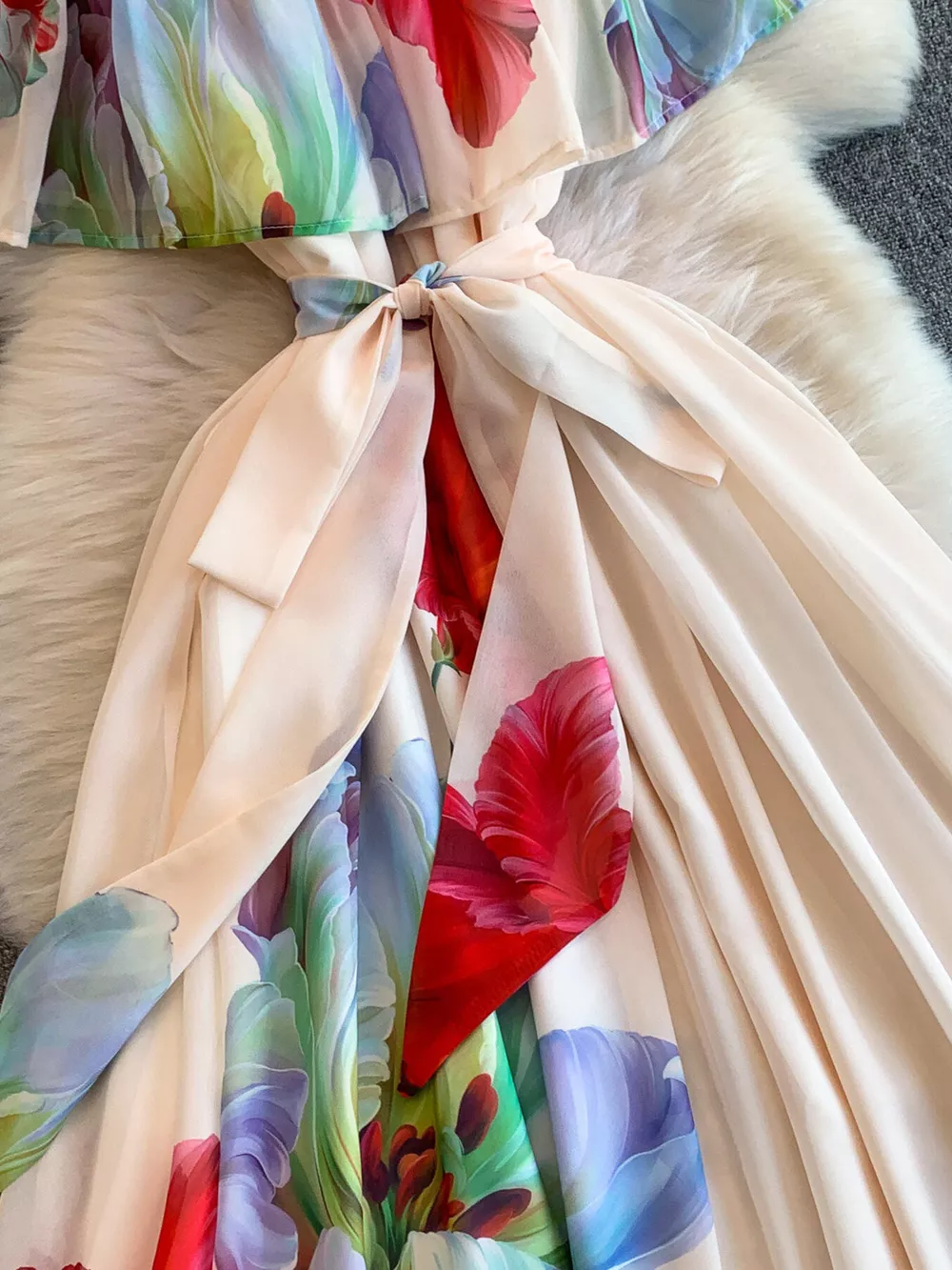 Floral Off-Shoulder A-Line Dress, image 9
