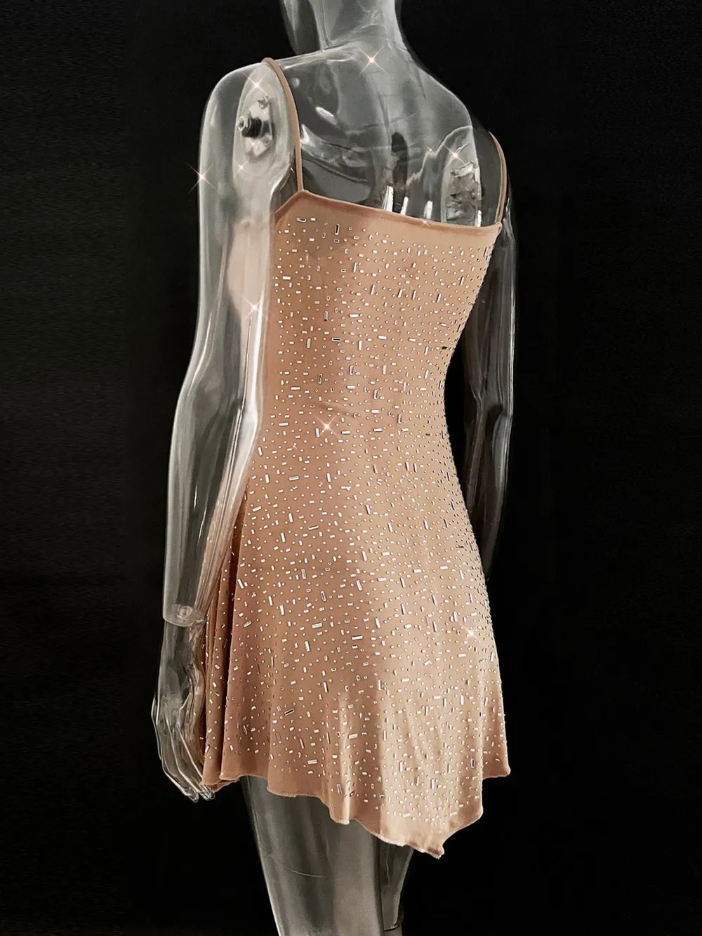 Rhinestone Decor Mini Cami Dress, image 23