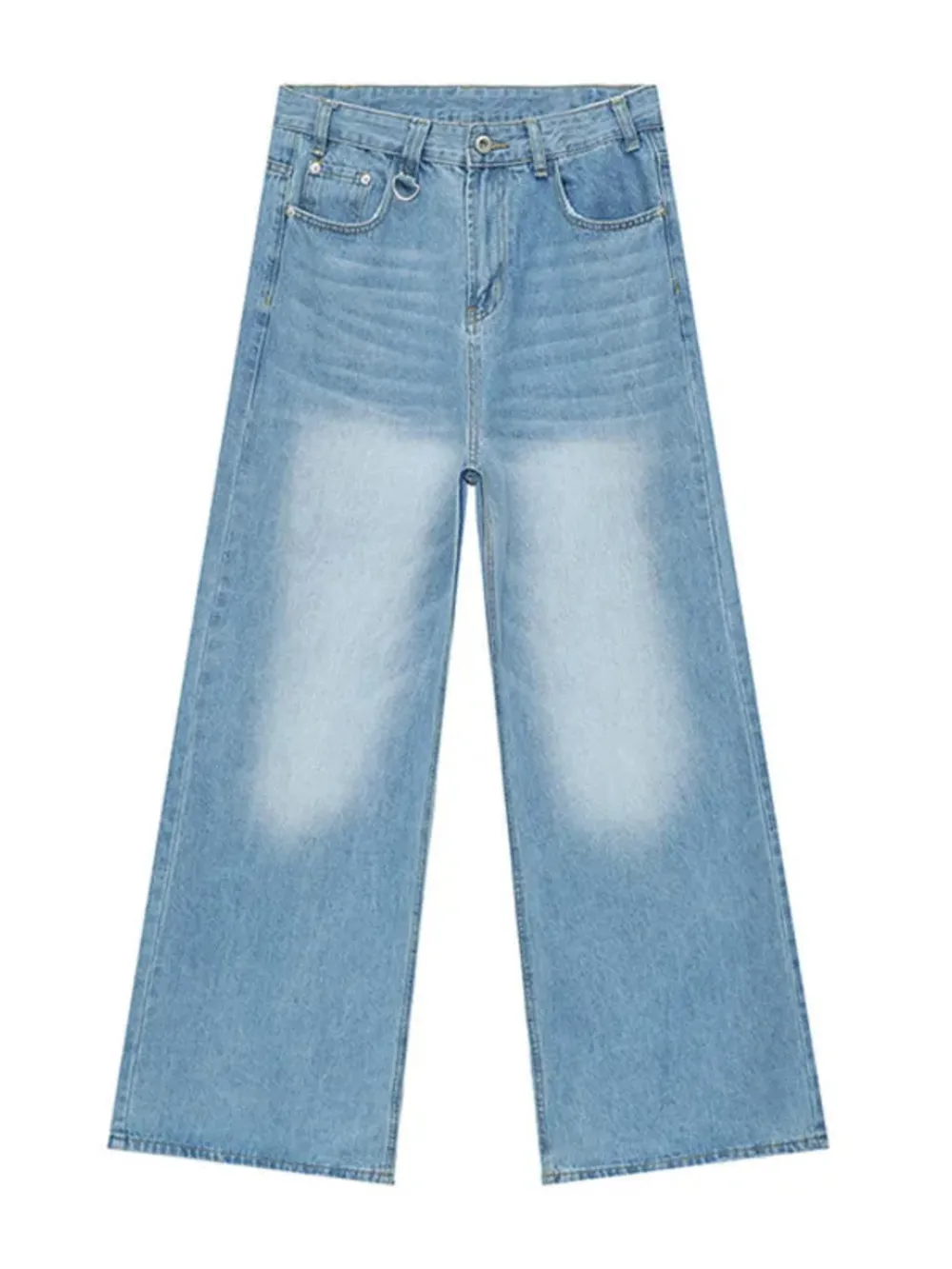 Men's Full Size Vintage Wash Wide Leg Jeans Plus Size, image 11