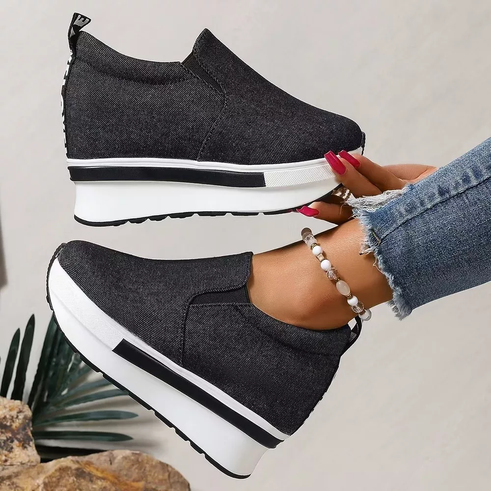 Round Toe Platform Slip-Ons, image 4