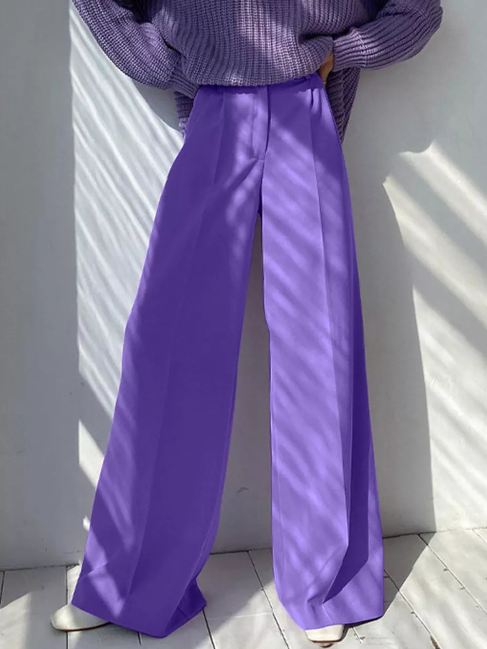 Wide Leg Pleated Pants, image 5