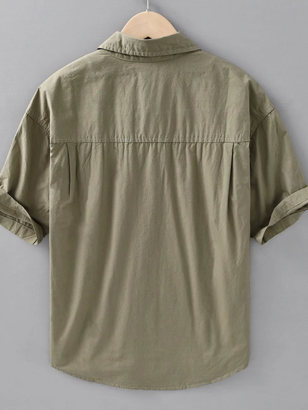 Men's Plus Size Casual Short Sleeve Button-Down Shirt, image 4