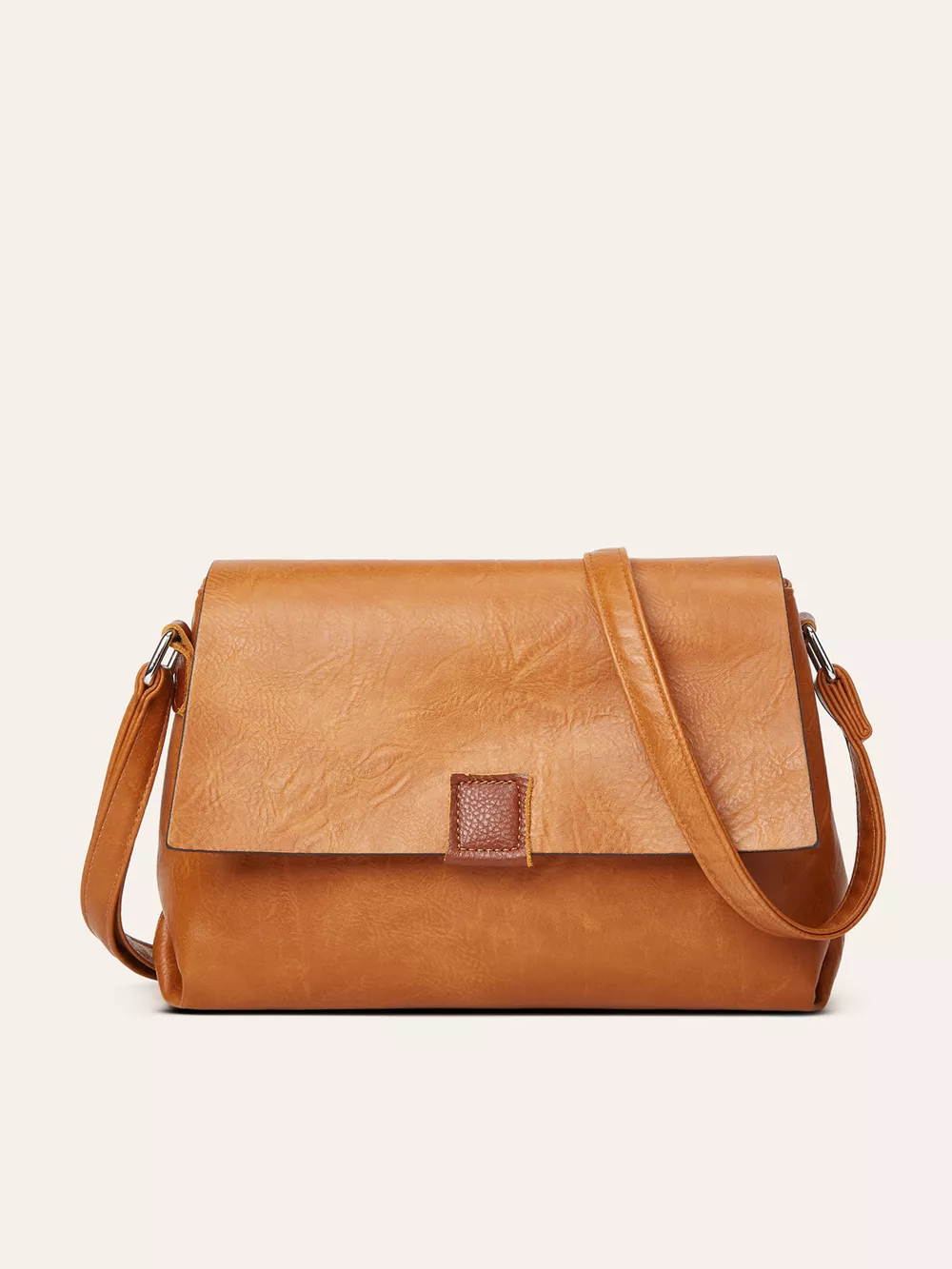Vintage PU Leather Flap Crossbody Bag, image 7