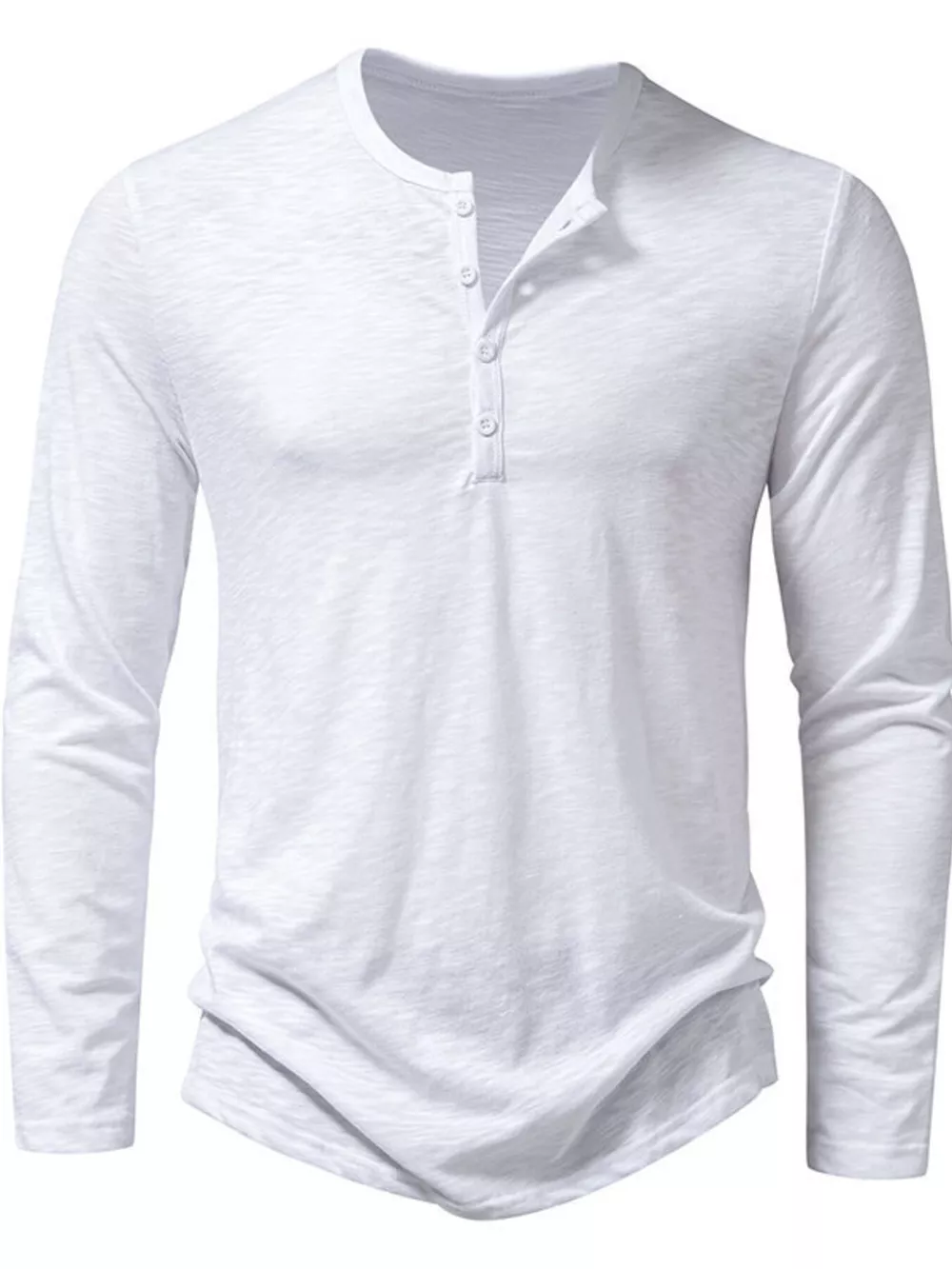 Men's Long Sleeve Henley T-Shirt, image 15
