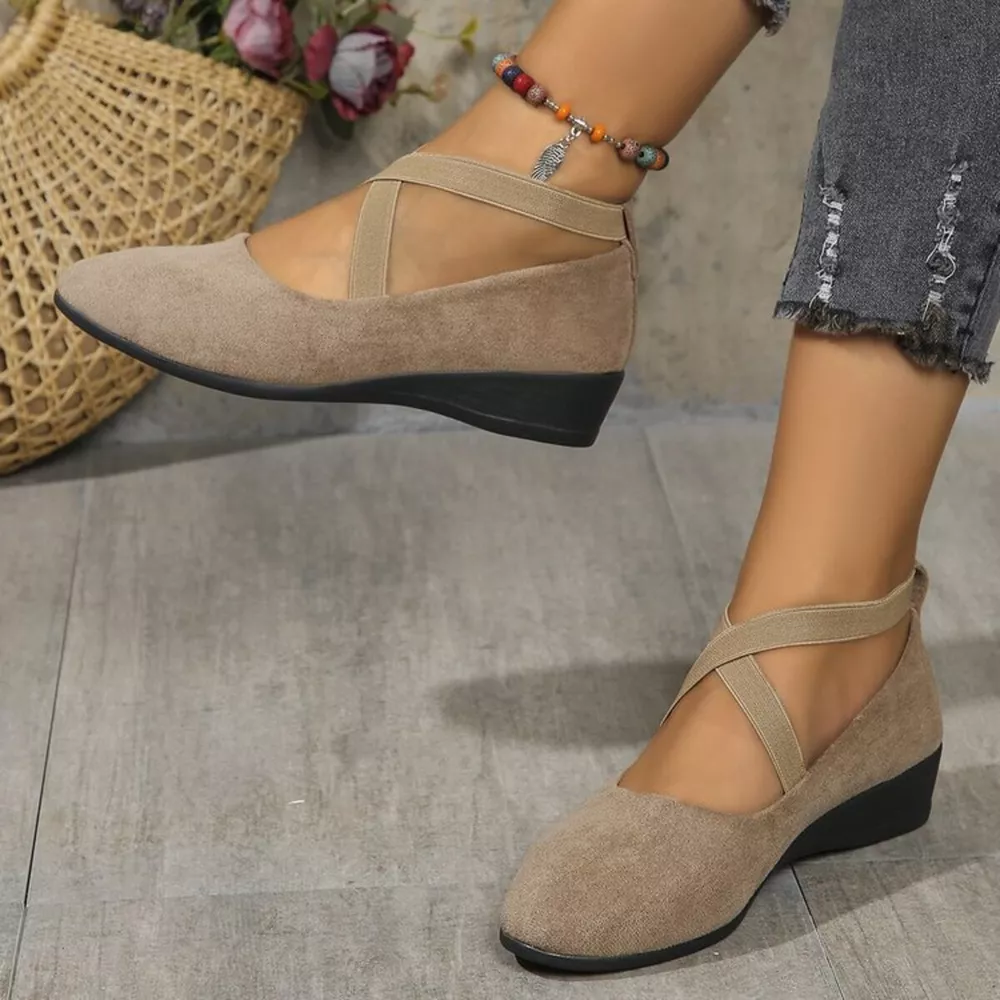 Round Toe Wedge Loafers, image 5